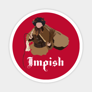 Dwight Schrute Impish Belsnickel Art – The Office (white text) Magnet